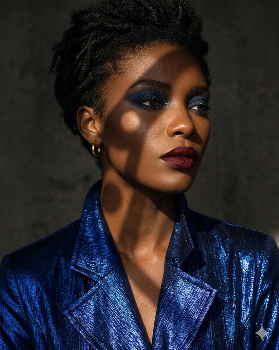 Dramatic Chiaroscuro Fashion Portrait — Nano Banana Pro image prompt example