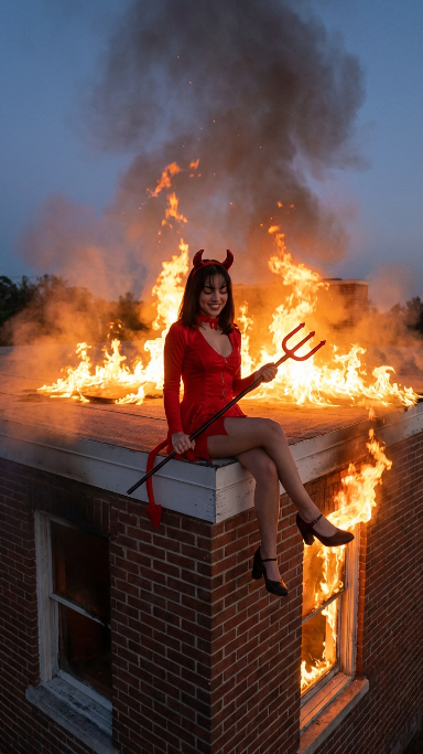 Dramatic Devil Costume Portrait Prompt Json — Nano Banana Pro image prompt example