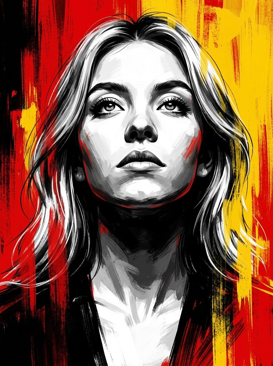 Dramatic Digital Painting Portrait Prompt — Nano Banana Pro image prompt example