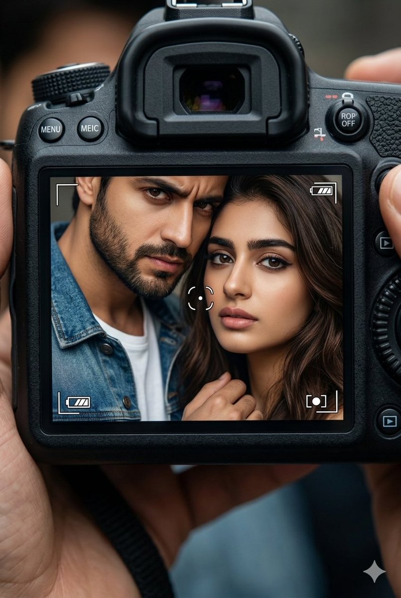 Dslr Screen Couple Portrait Prompt — Nano Banana Pro image prompt example
