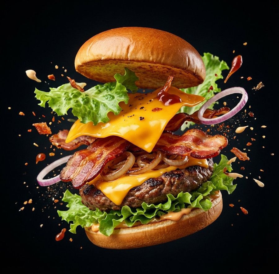 Dynamic Food Product Advertisement Poster Duplicate — Nano Banana Pro image prompt example