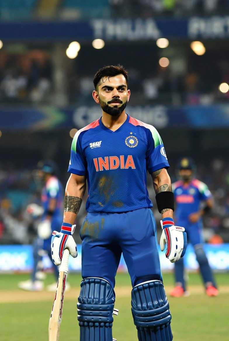 Dynamic Sports Photography Prompt For Virat Kohli — Nano Banana Pro image prompt example