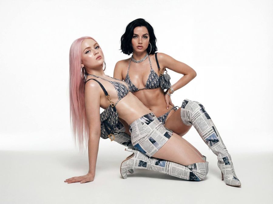 Early 2000s High Fashion Studio Shoot — Nano Banana Pro image prompt example