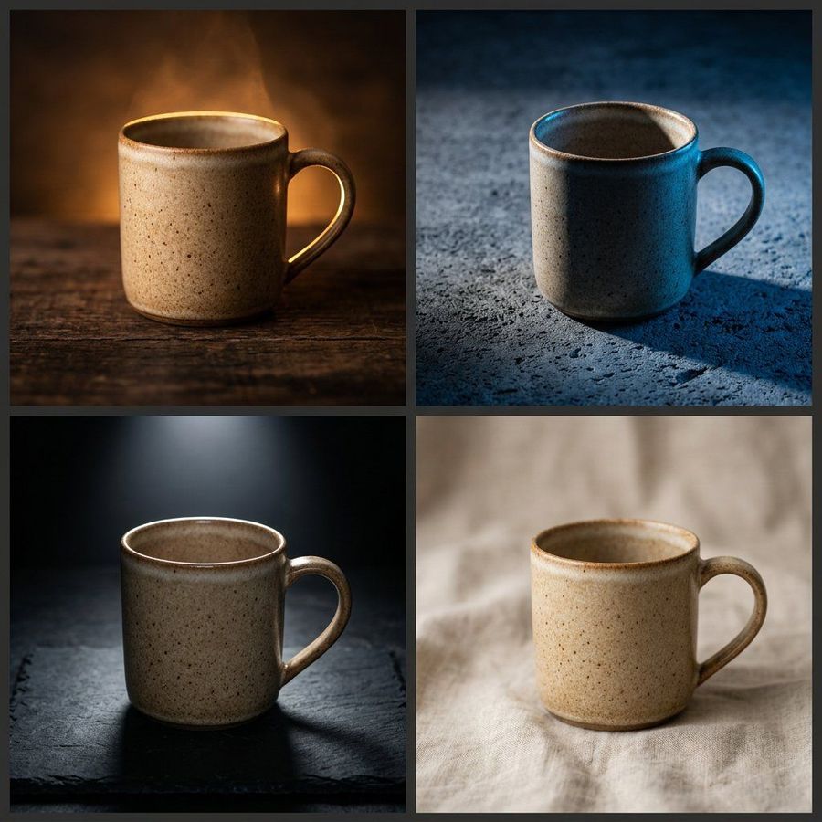 Editorial Macro Mug Design — Nano Banana Pro image prompt example