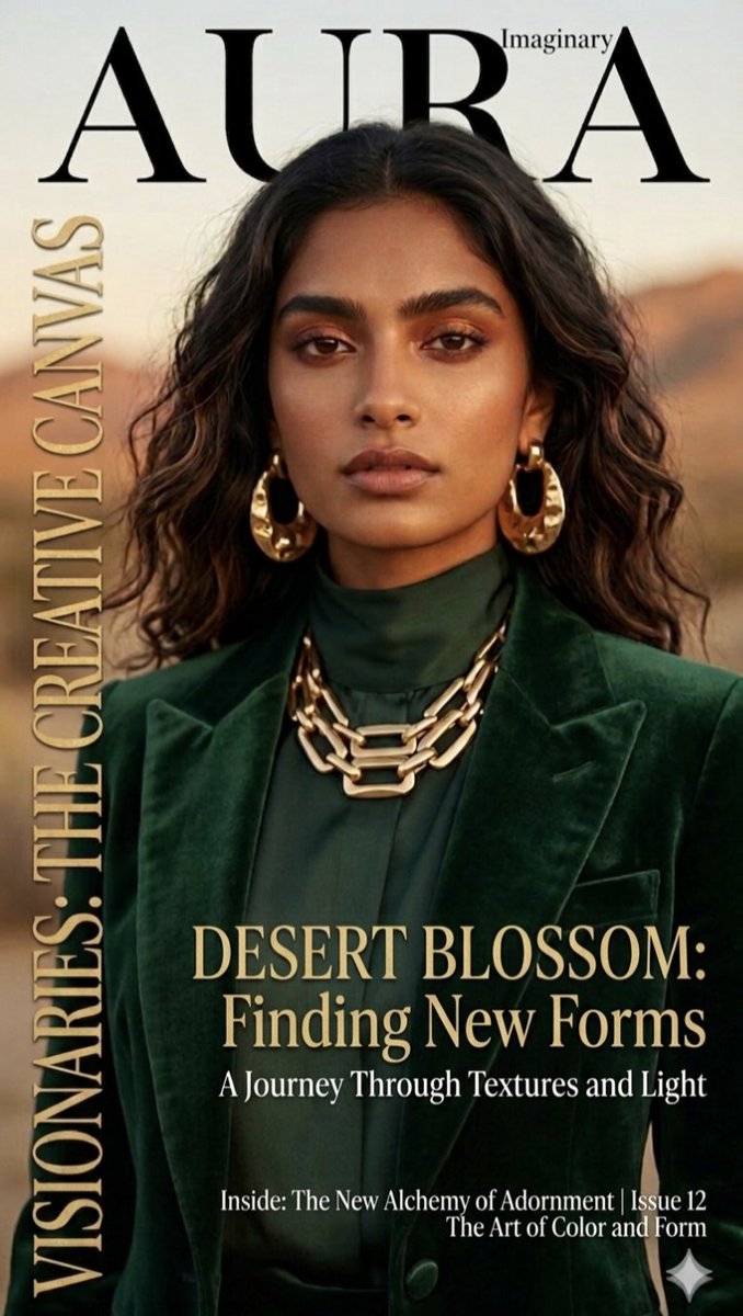 Editorial Magazine Cover Portrait Design — Nano Banana Pro image prompt example
