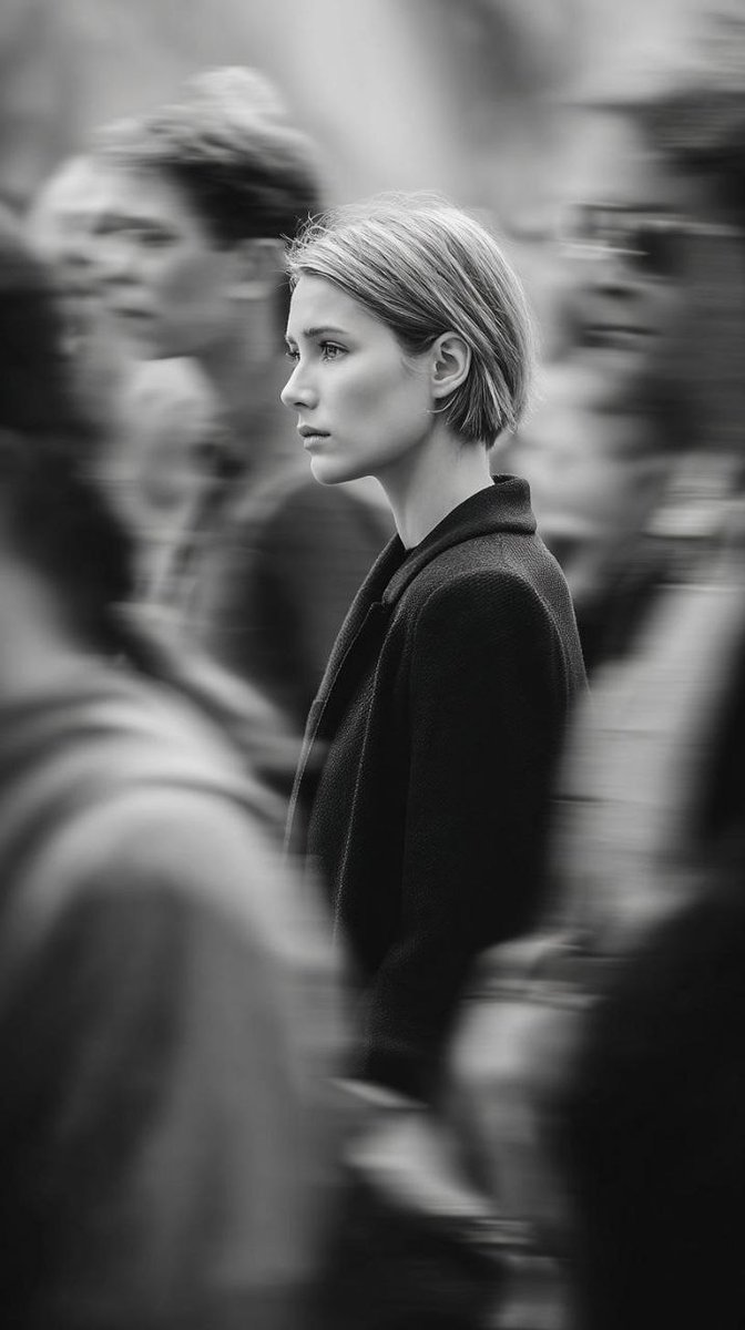 Editorial Monochrome Street Photograph Leica Sl3 — Nano Banana Pro image prompt example