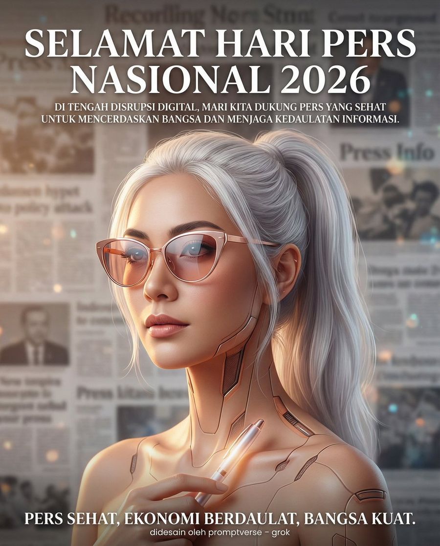 Editorial Poster For Hari Pers Nasional 2026 — Nano Banana Pro image prompt example