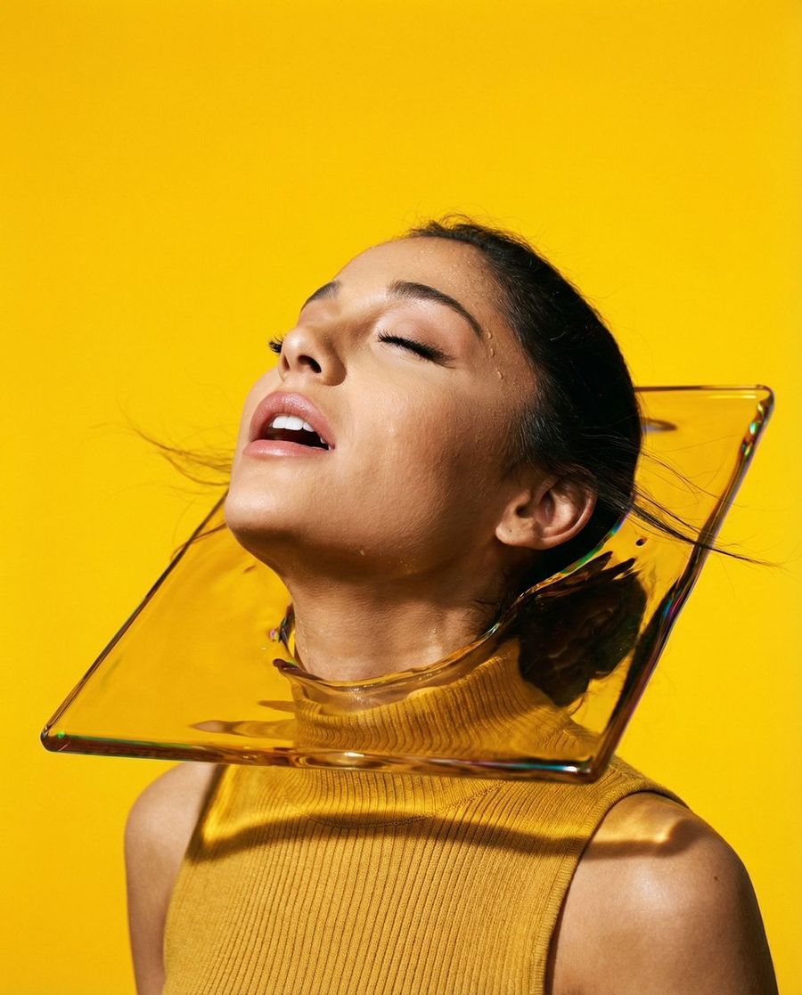 Editorial Surrealism Portrait Amber Trance — generated with Nano Banana Pro