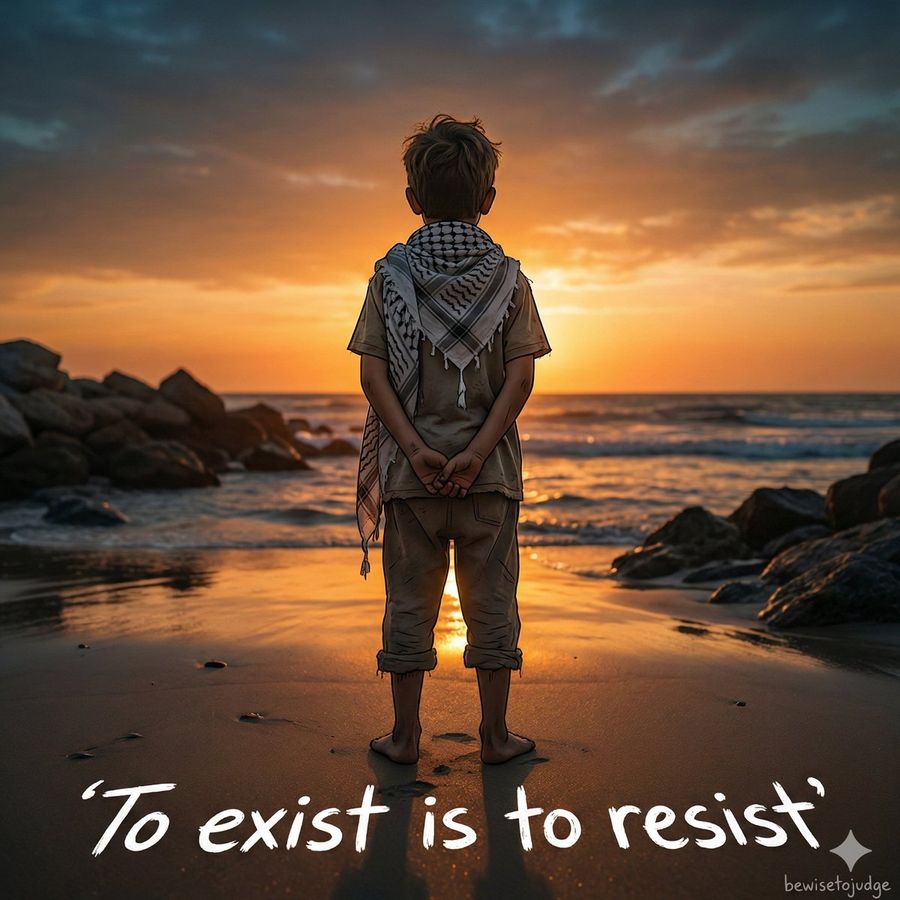 Emotional Handala Inspired Palestinian Boy Portrait — Nano Banana Pro image prompt example