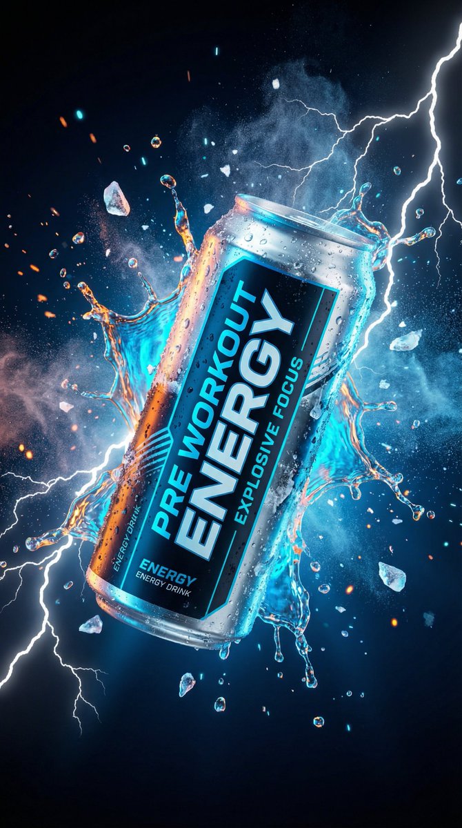 Energy Drink Product Explosion Commercial Prompt Template — Nano Banana Pro image prompt example