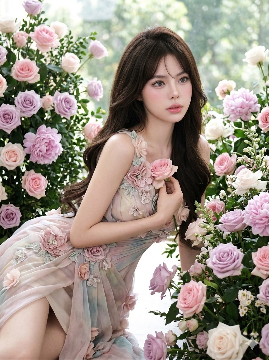Ethereal Floral Studio Portrait — Nano Banana Pro image prompt example