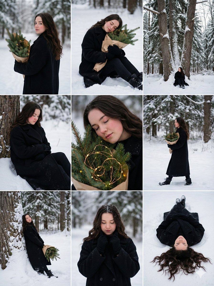 Ethereal Winter Forest Storyboard Prompt — Nano Banana Pro image prompt example
