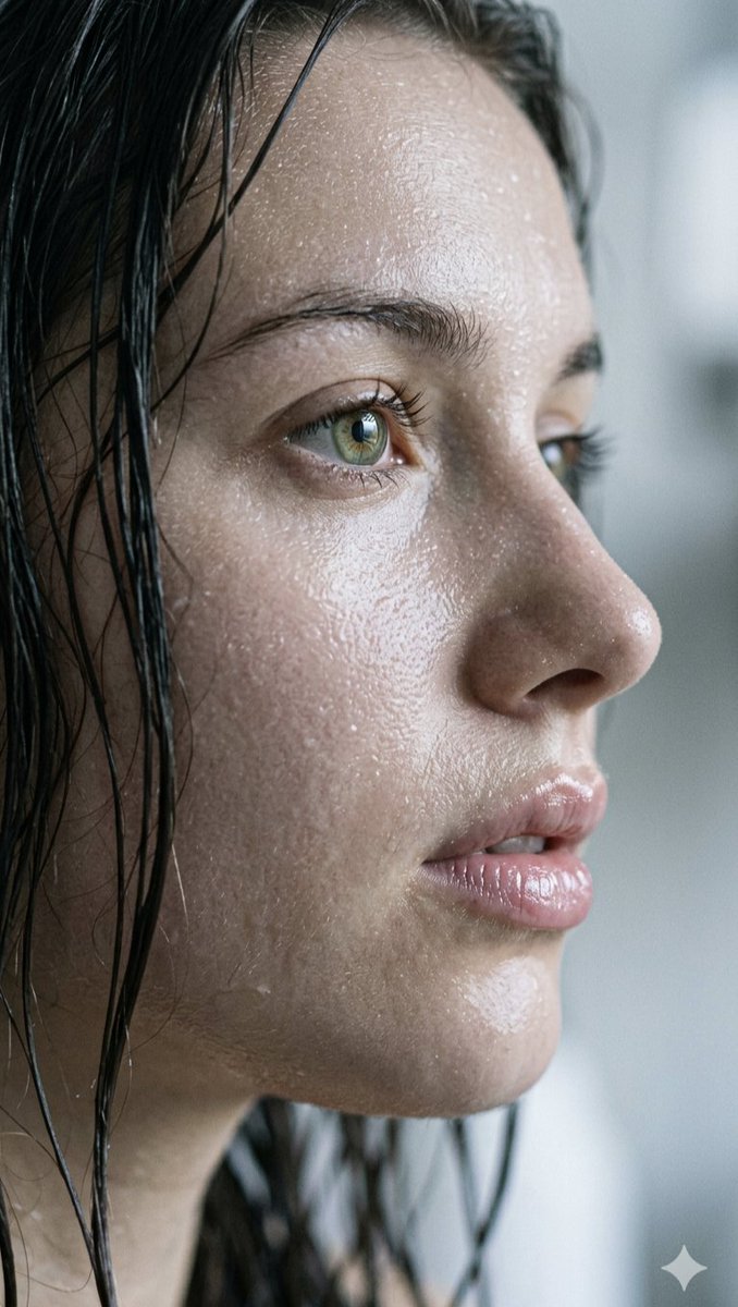 Extreme Close Up Portrait With Glistening Skin — Nano Banana Pro image prompt example