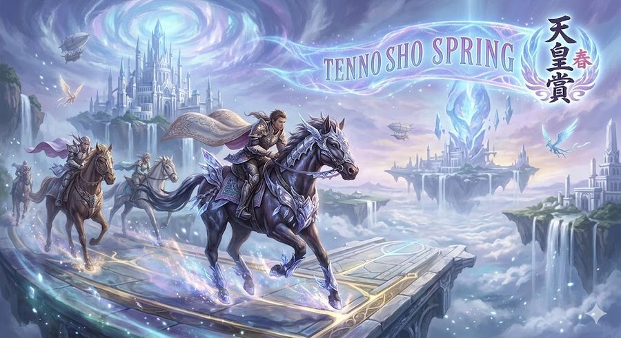 Fantasy Horse Race Illustration — Nano Banana Pro image prompt example