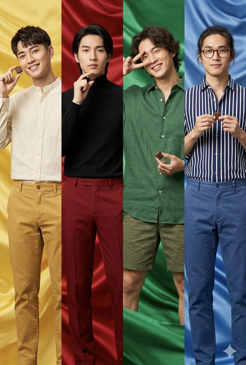 Fashion Editorial Color Quadtych — Nano Banana Pro image prompt example