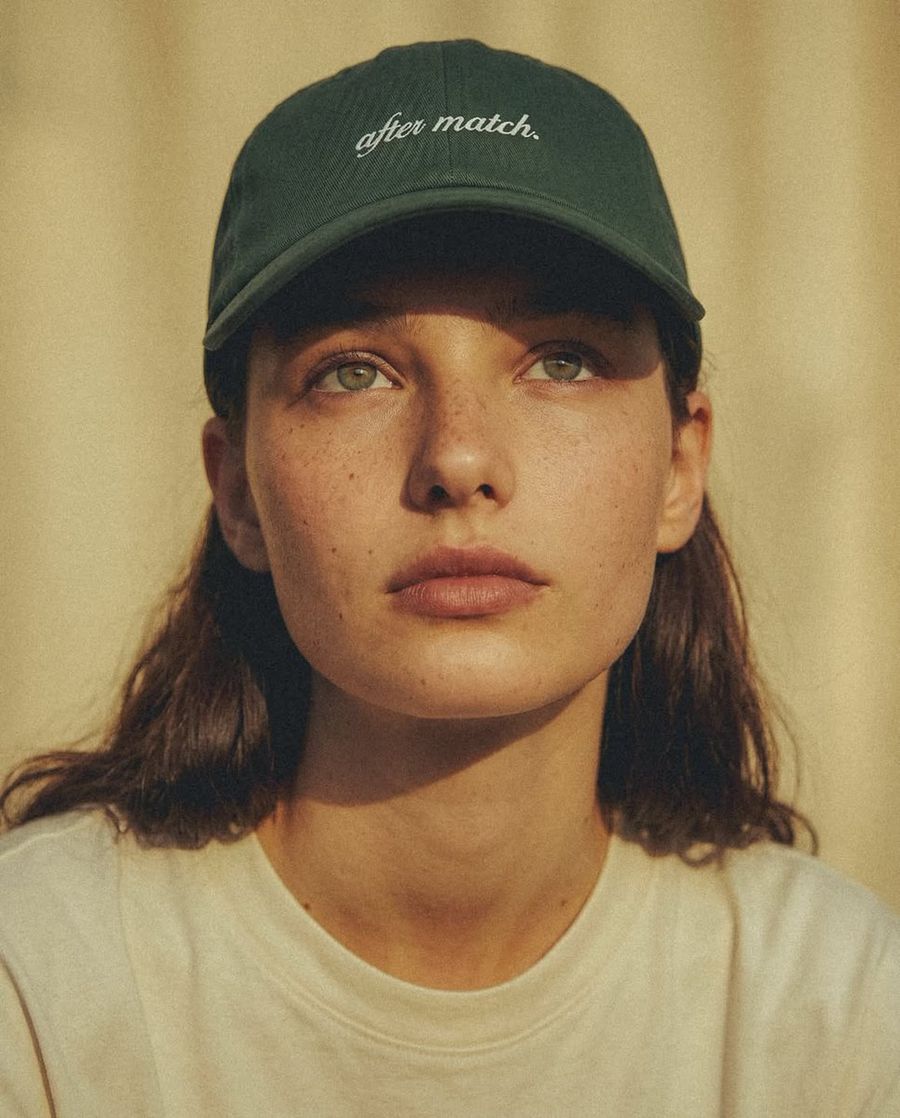 Fashion Editorial Green Cap Portraits — Nano Banana Pro image prompt example