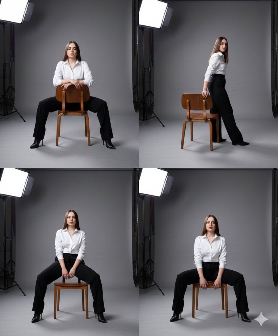 Fashion Photography Studio Collage Prompt — Nano Banana Pro image prompt example