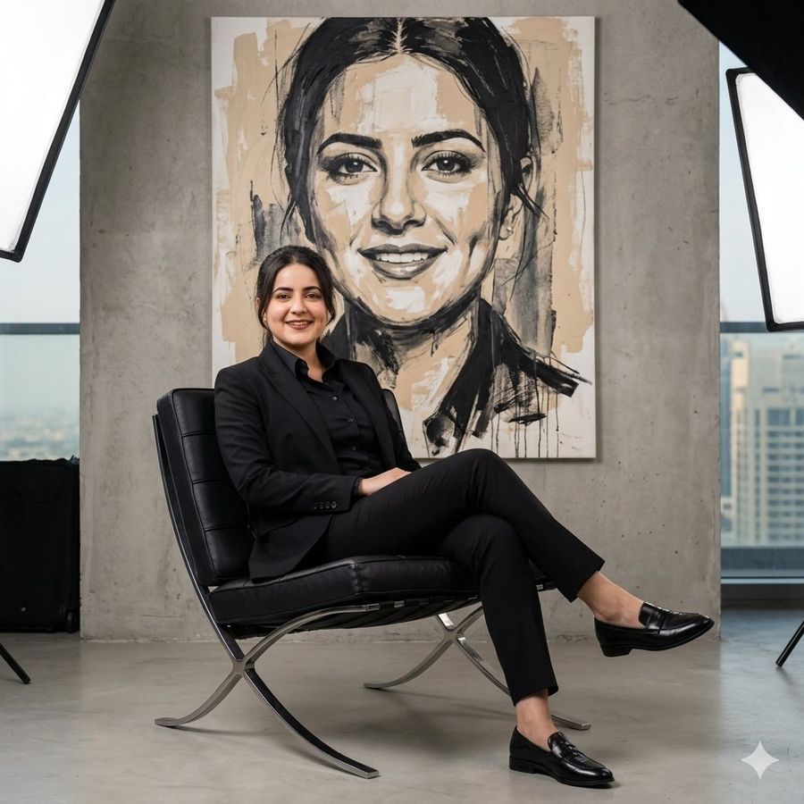 Fashion Suit Editorial Portrait — Nano Banana Pro image prompt example
