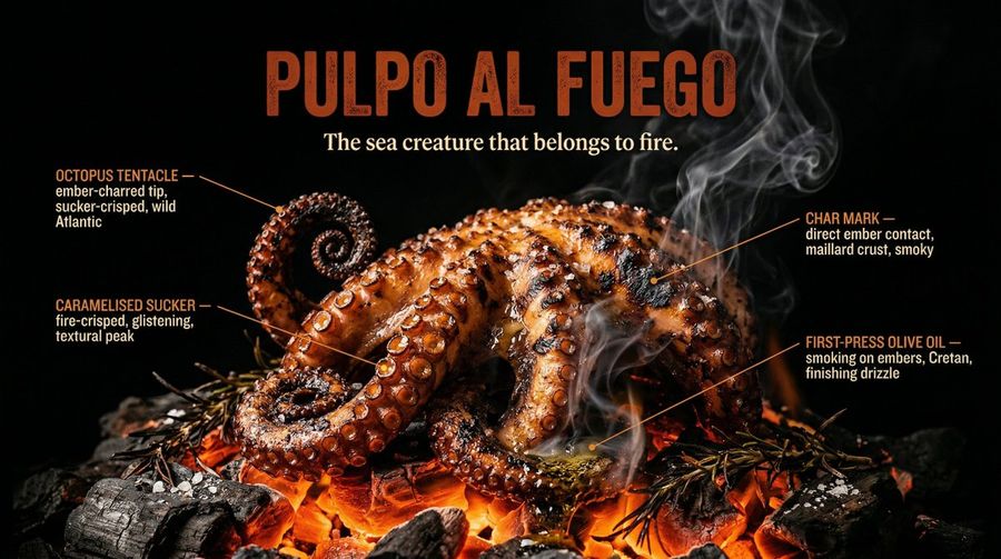 Fire Cooking Photography With Ember And Smoke — Nano Banana Pro image prompt example