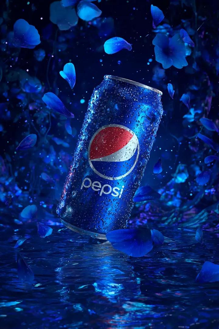 Floating Pepsi Can In Cosmic Petals — Nano Banana Pro image prompt example