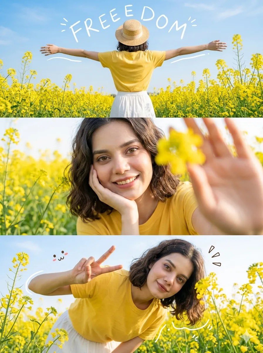 Flower Field Lifestyle Photography Prompt — Nano Banana Pro image prompt example