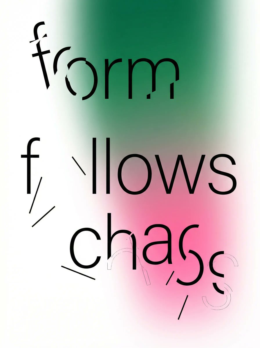Fragmented Typography Poster Prompt Minimalist Chaos — Nano Banana Pro image prompt example