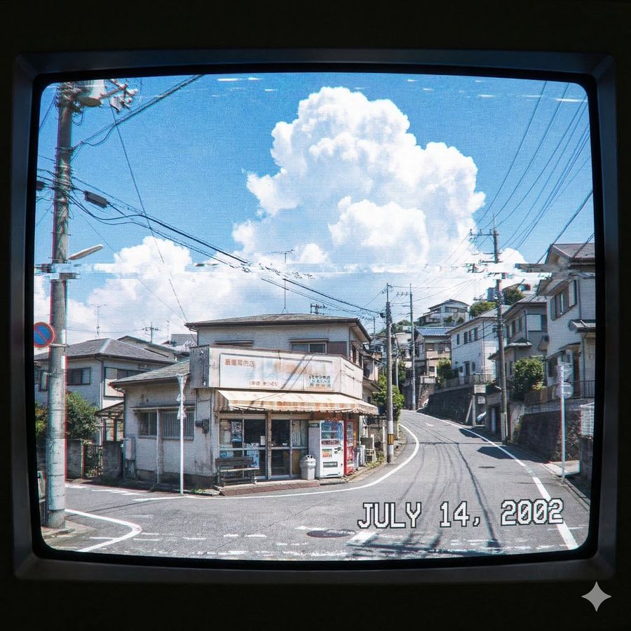 Generate A 2000s Japanese Suburb Atmosphere — Nano Banana Pro image prompt example