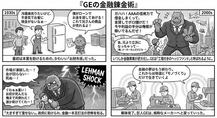 Generating 4 Panel Manga On Ges Financial History — Nano Banana Pro image prompt example