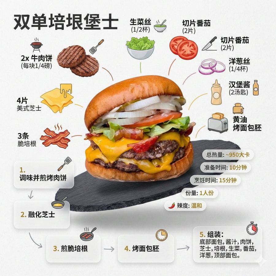 Generating A Food Infographic For A Hamburger — Nano Banana Pro image prompt example
