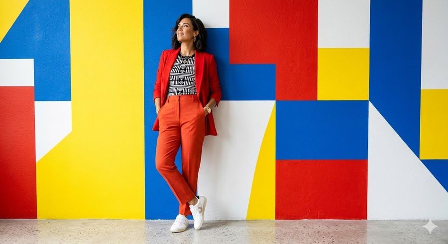 Geometric Abstract Fashion Editorial — Nano Banana Pro image prompt example
