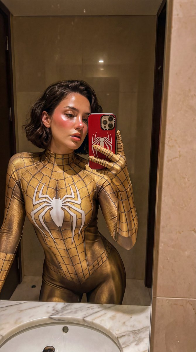 Gold Symbiote Mirror Selfie Prompt — Nano Banana Pro image prompt example