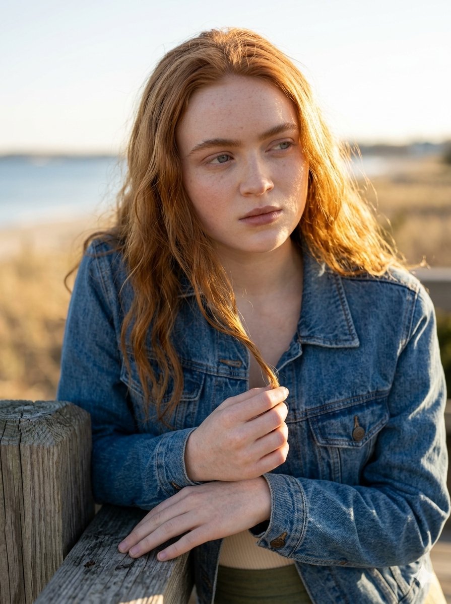 Golden Hour Portrait On A Boardwalk — Nano Banana Pro image prompt example
