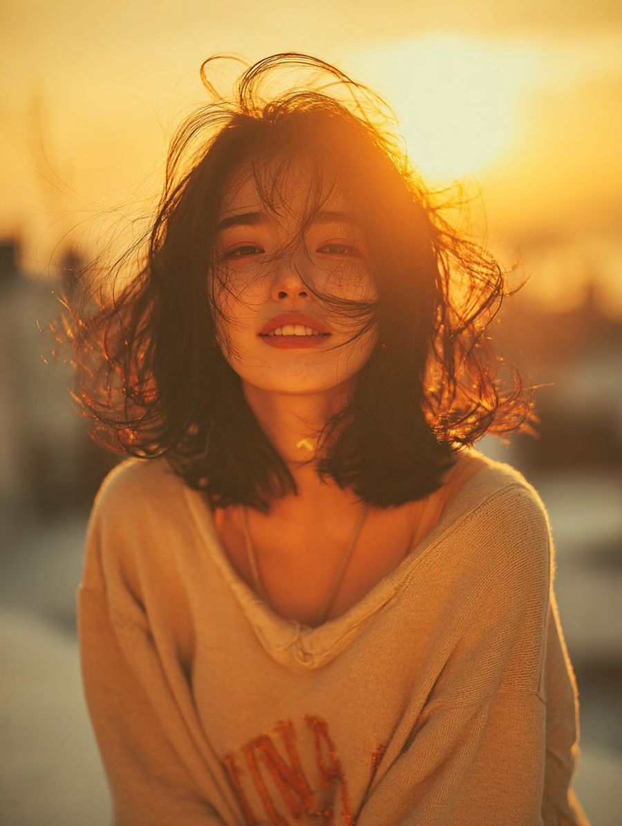 Golden Hour Rooftop Portrait — generated with Nano Banana Pro