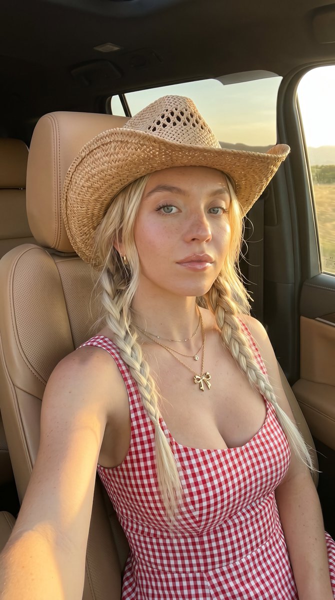 Golden Hour Suv Selfie — Nano Banana Pro image prompt example