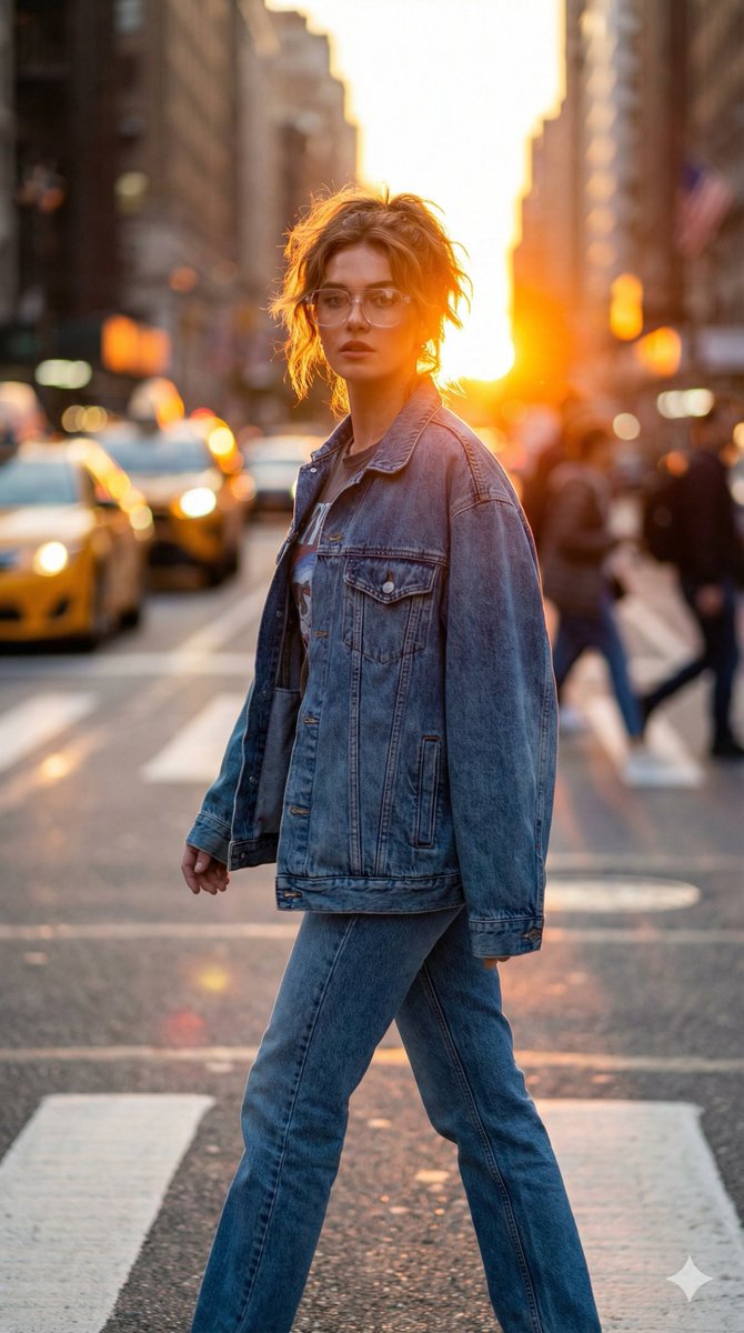 Golden Hour Urban Streetwear Portrait — Nano Banana Pro image prompt example