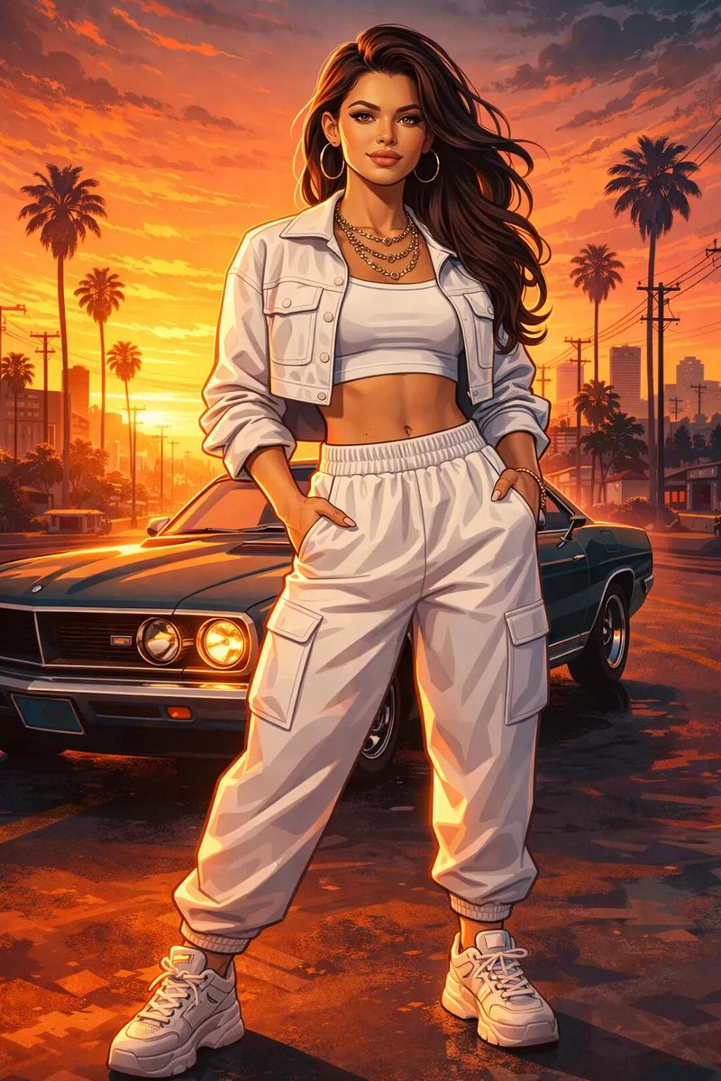 Gta Loading Screen Style Urban Chic Illustration — Nano Banana Pro image prompt example