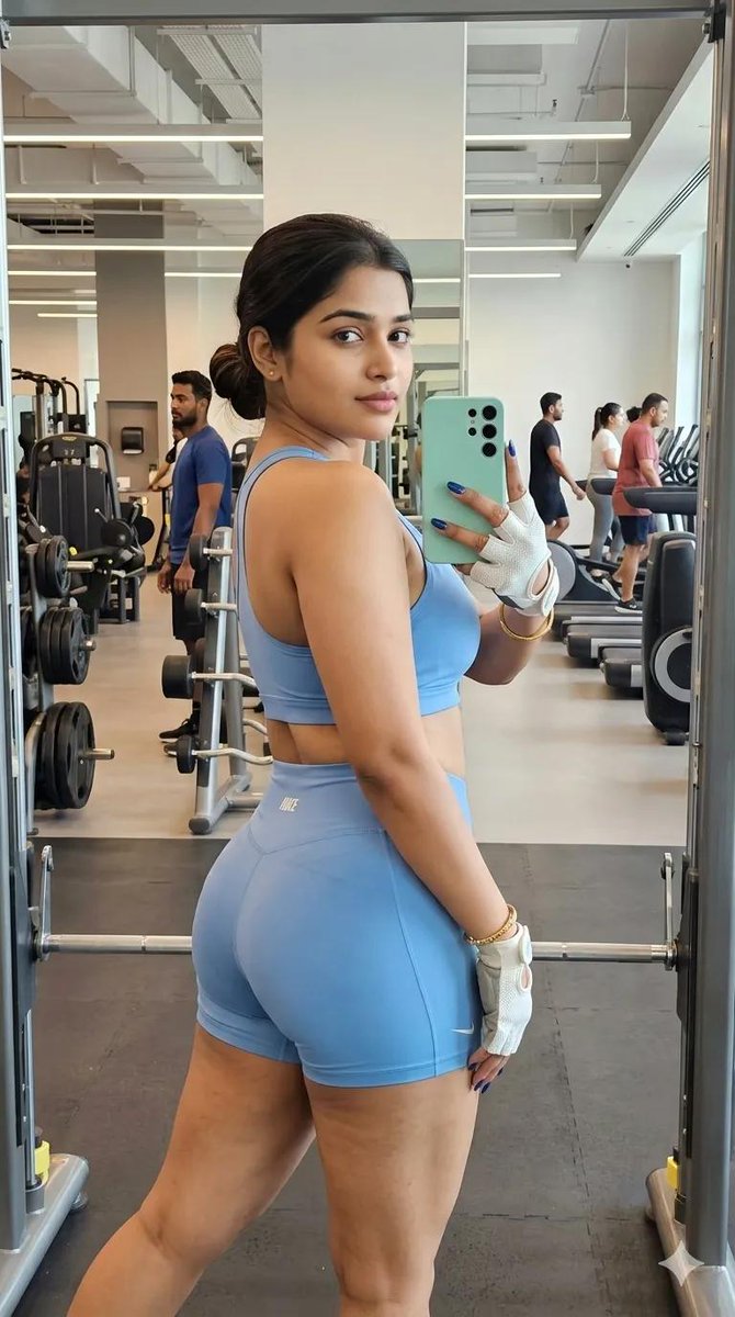 Gym Mirror Selfie Portrait — Nano Banana Pro image prompt example