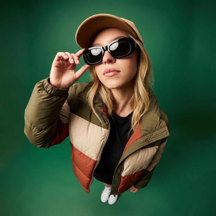 High Angle Editorial Fashion Portrait — Nano Banana Pro image prompt example