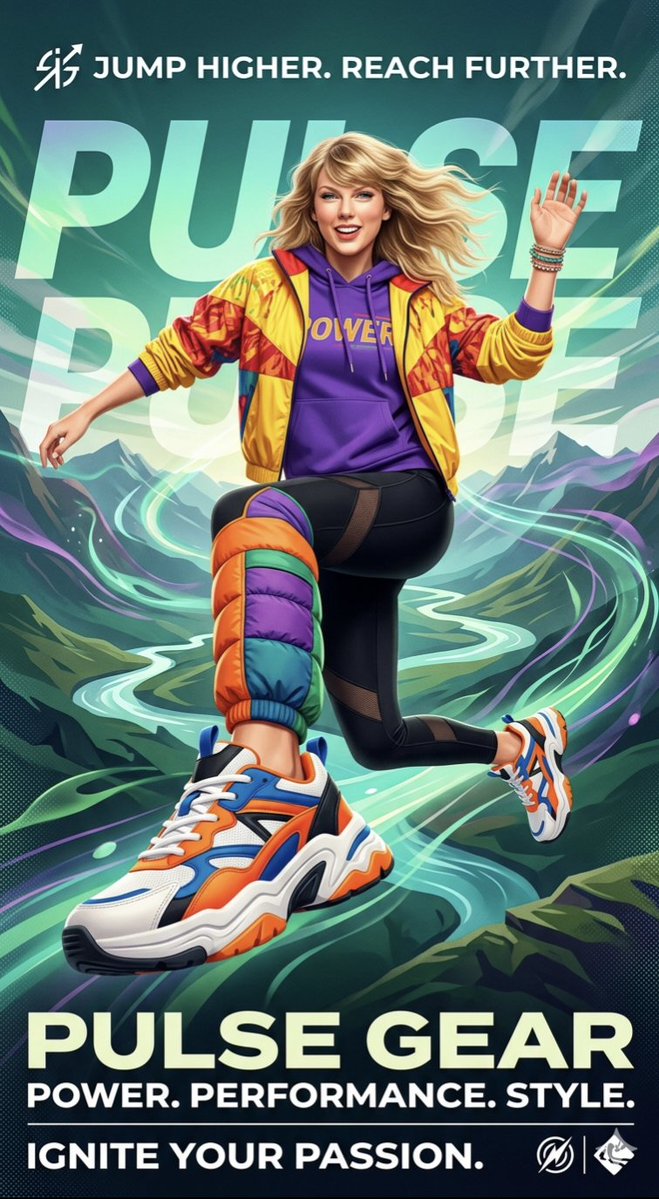 High Energy Sports Advertisement Poster — Nano Banana Pro image prompt example