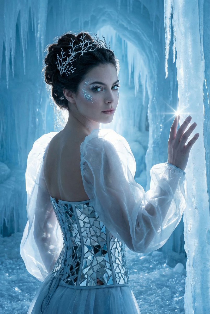 High Fantasy Ice Queen Editorial — Nano Banana Pro image prompt example