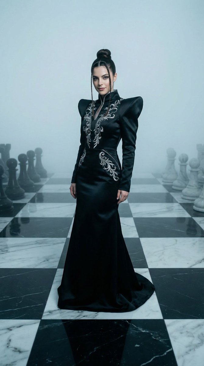 High Fashion Chess Queen Editorial — Nano Banana Pro image prompt example