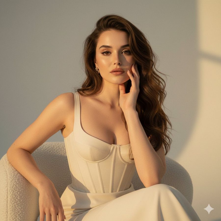 High Fashion Editorial Golden Hour Portrait — Nano Banana Pro image prompt example