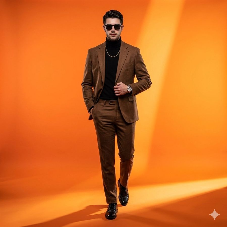 High Fashion Gradient Studio Portrait — Nano Banana Pro image prompt example