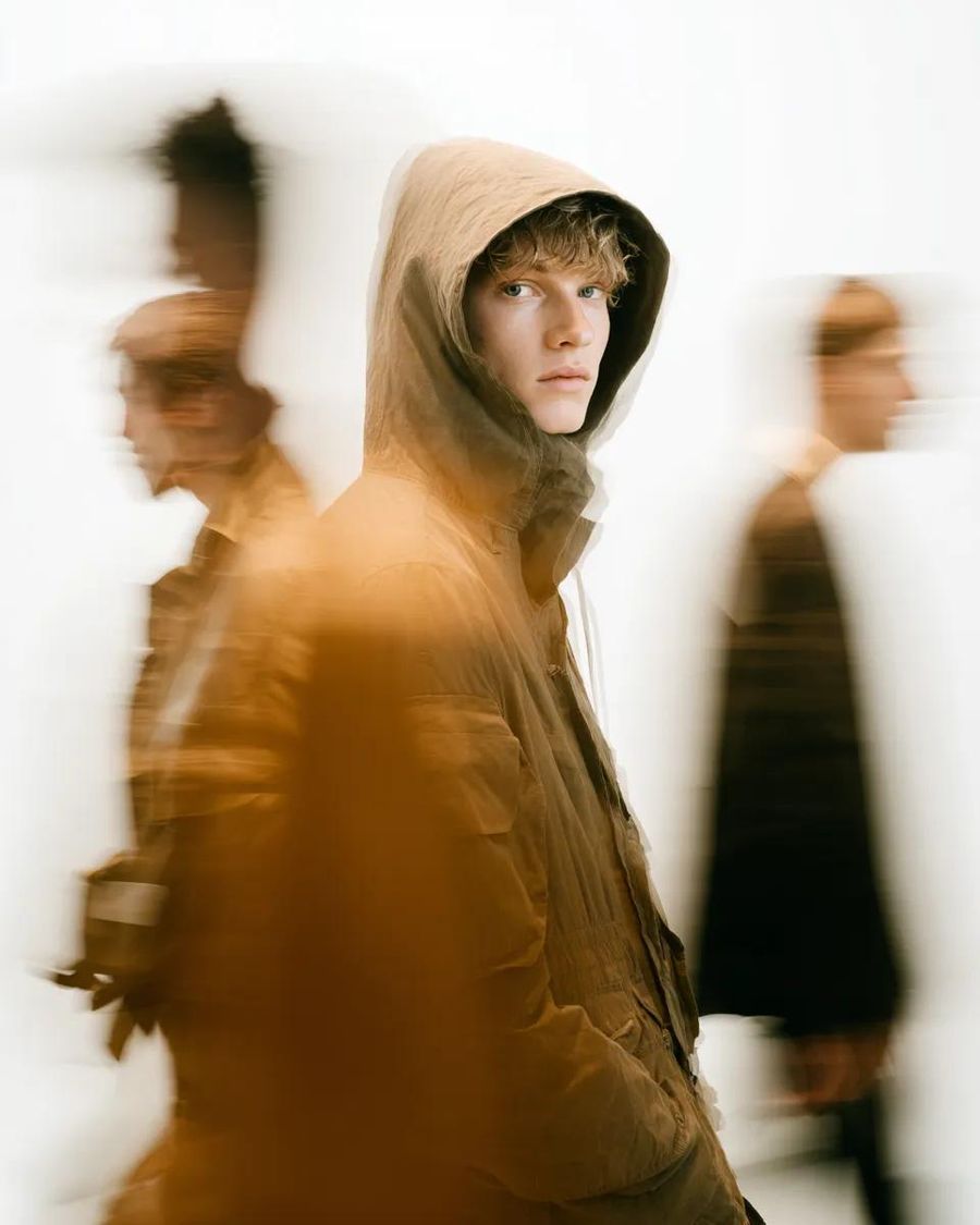 High Fashion Pictorial With Motion Blur — Nano Banana Pro image prompt example