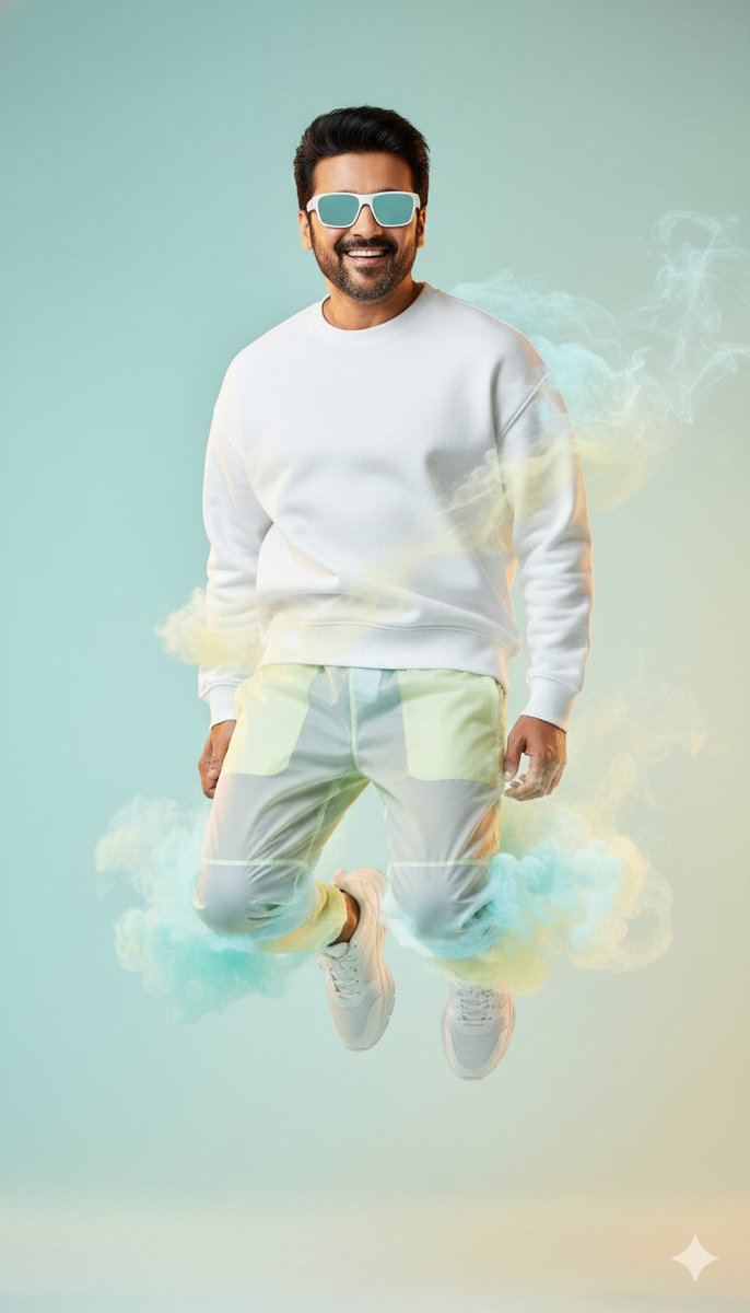 High Fashion Sportswear Editorial Jump Shot — Nano Banana Pro image prompt example