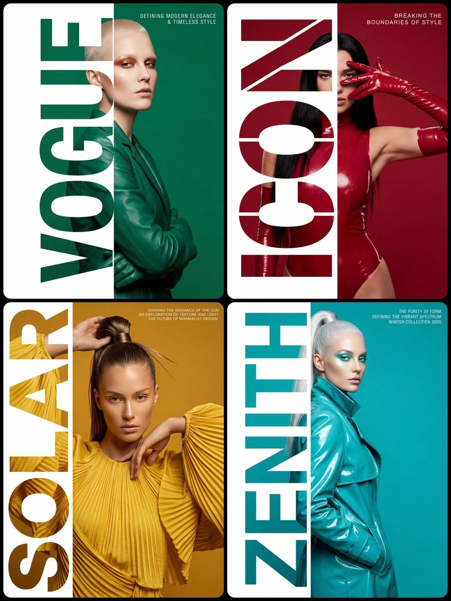 High Fashion Typography Poster Template — Nano Banana Pro image prompt example