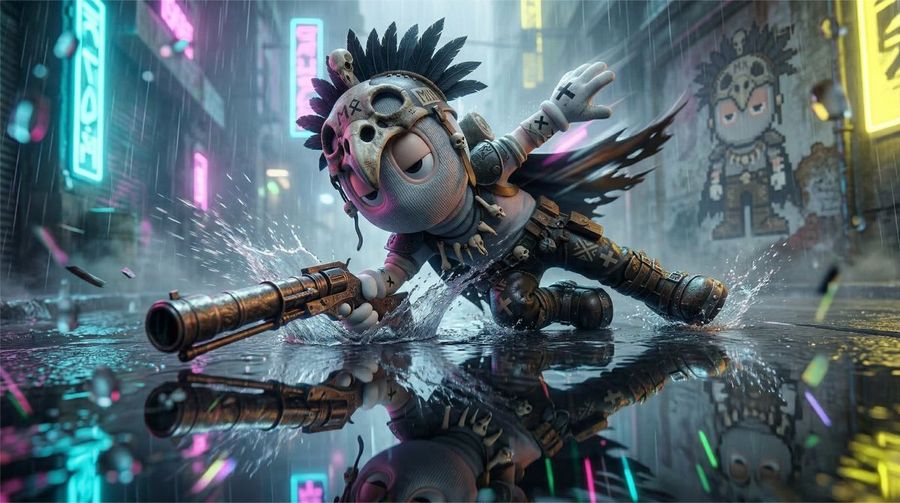 High Speed Cinematic Cyberpunk Scene Prompt — Nano Banana Pro image prompt example