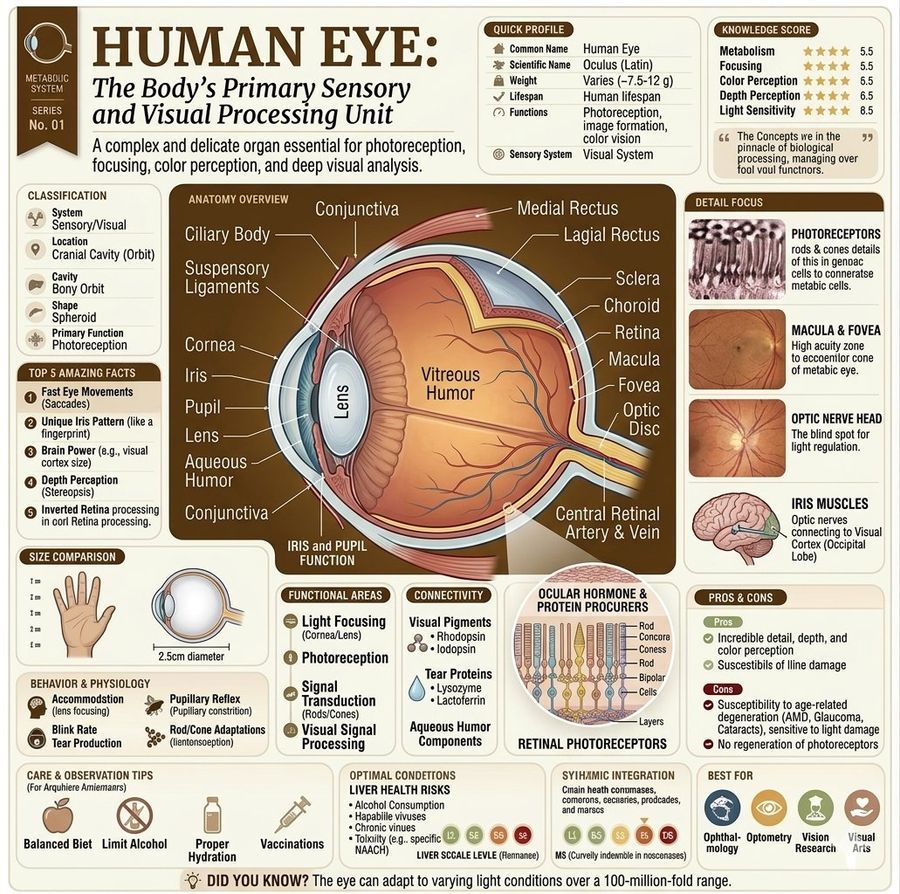 Human Eye Ear Infographic — Nano Banana Pro image prompt example