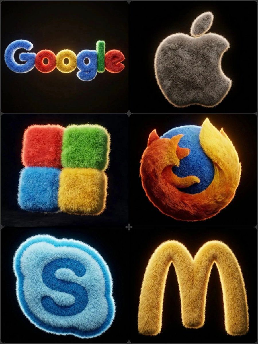 Hyper Realistic 3d Fluffy Logo Transformation — Nano Banana Pro image prompt example