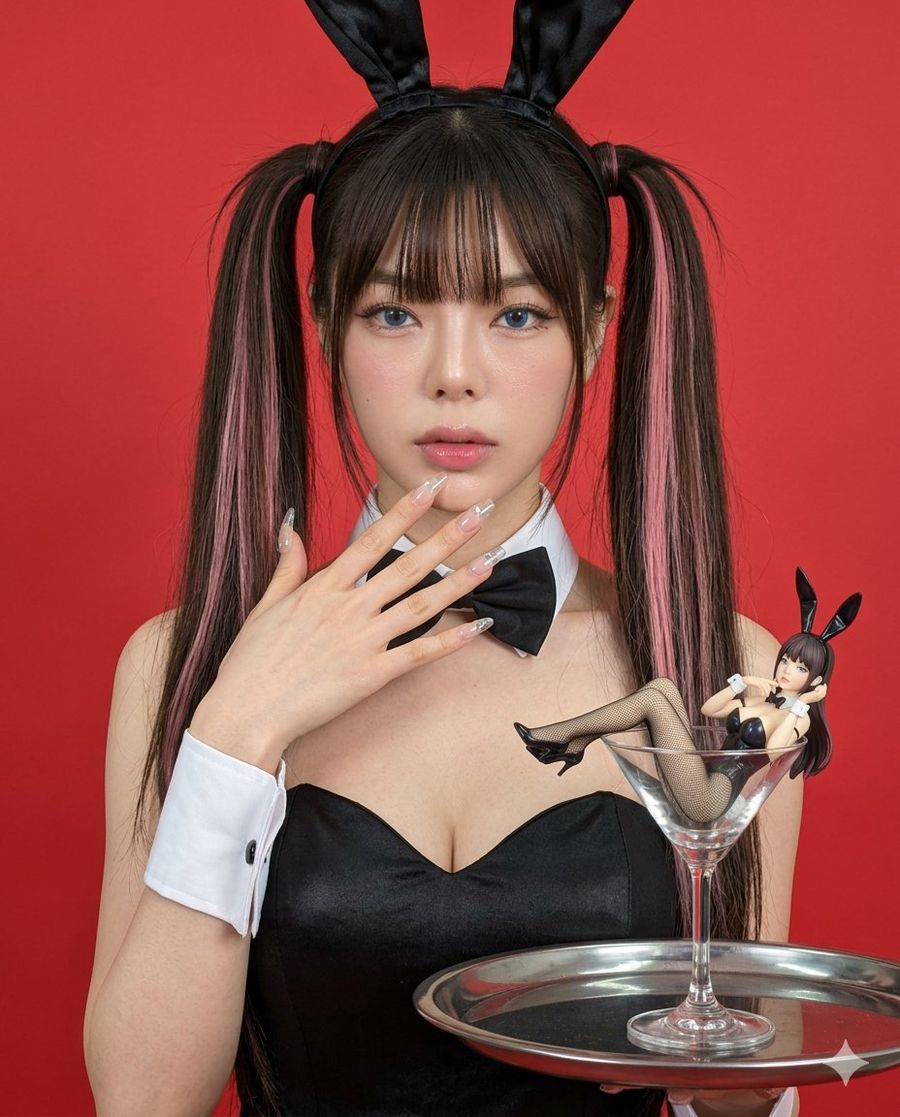Hyper Realistic Bunny Suit Portrait — Nano Banana Pro image prompt example